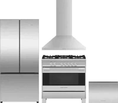 4 Piece Package Includes Refrigerator, Range, Hood And Dishwasher